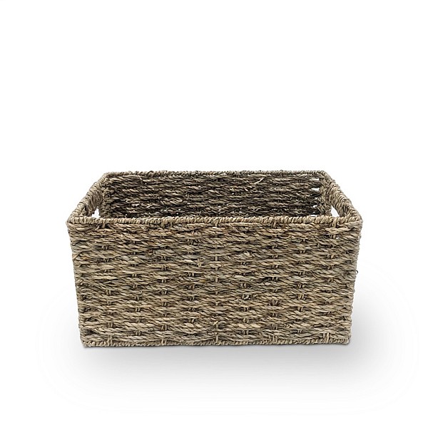 BASKET 30X20X15CM METAL/SEAGRASS