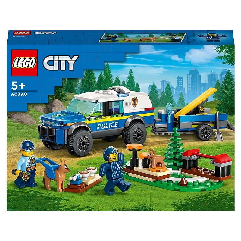 Konstruktorius LEGO Mobili policijos šunų treniruotė 60369