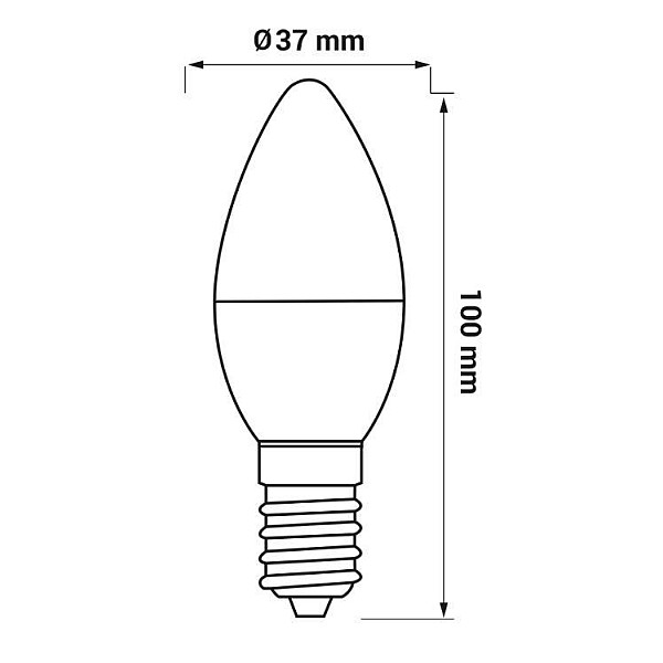 Spuldze LED. G45. balta. E14. 5 W. 500 lm