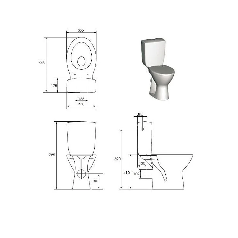 TUALETES PODS 766 IVA AR VĀKU