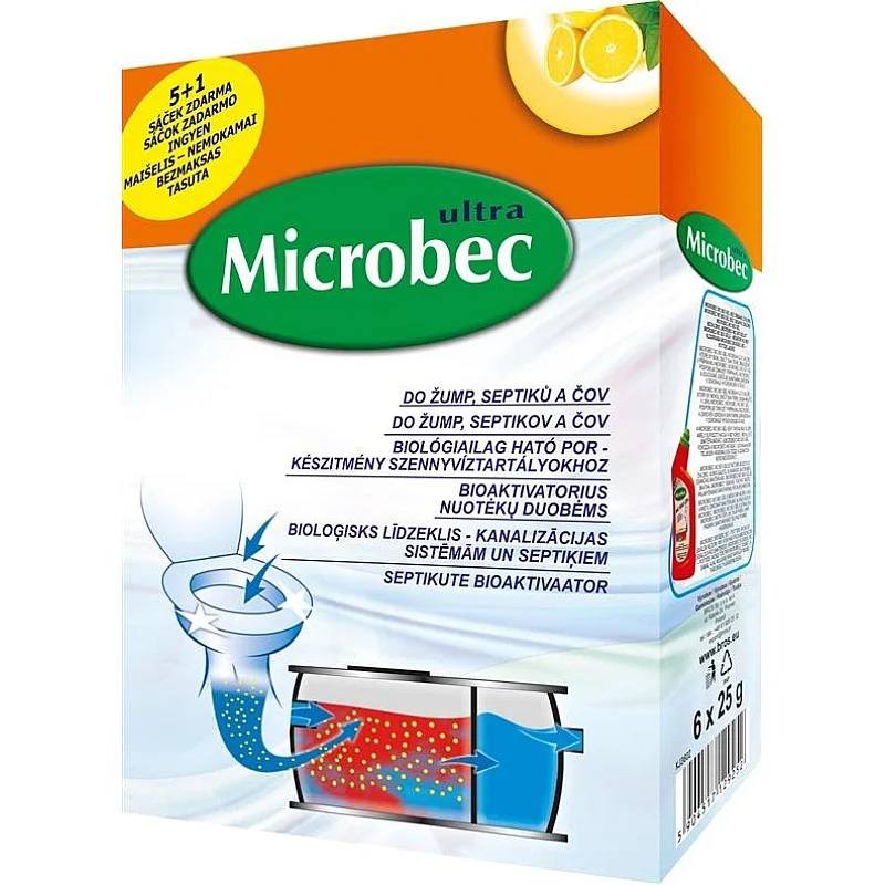 Bioaktivators notekūdeņu tvertnēm Bros Microbec. 0.15 l