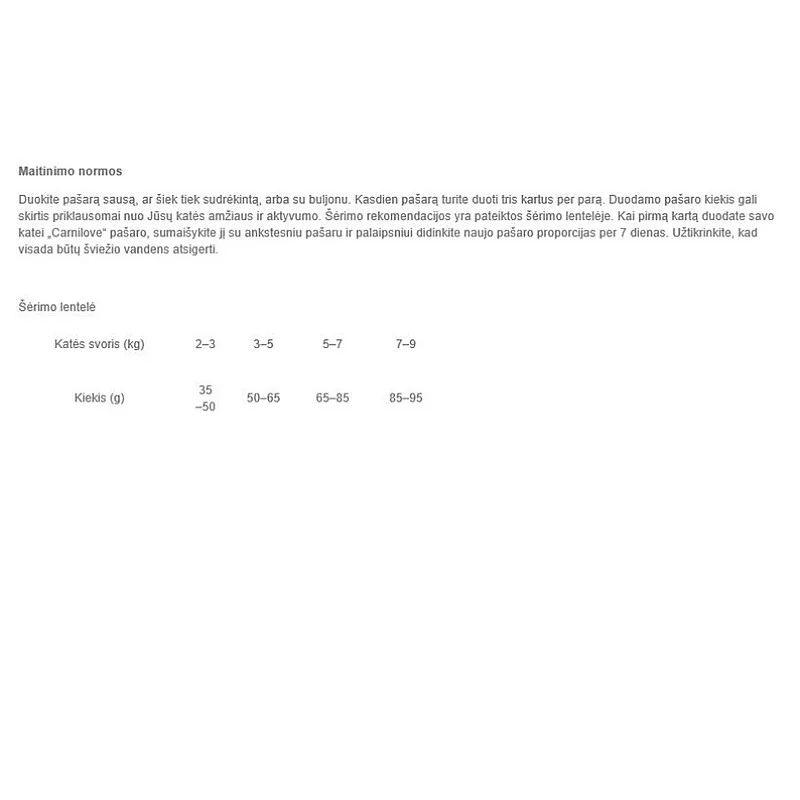 Sausā kaķu barība Carnilove. 2 kg Sausā kaķu barība Carnilove. 2 kg