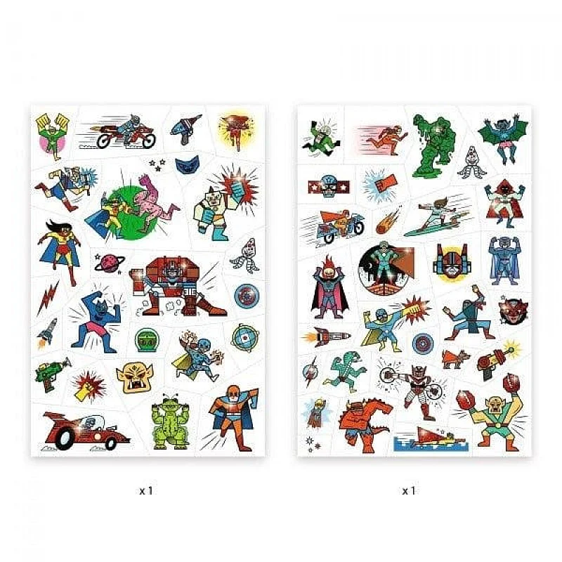 TOY TATTOOS HEROES VS VILLAINS 2 LOKSNES