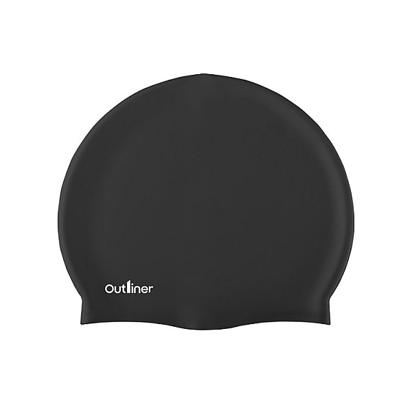 SWIMMING CAP BLACK OUTLINER FSSWM-005