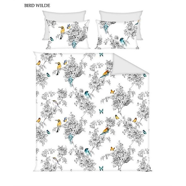 BED COV SET COTTON BIRD WILDE 160X200