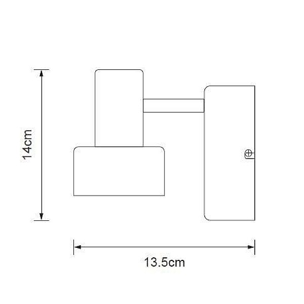 Lampa pārvietojams Lucia GU23002-1R. 5 W. GU10