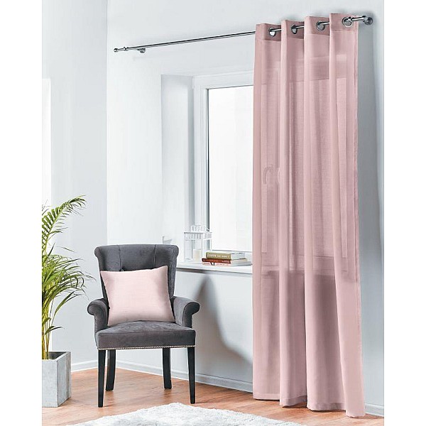 CURTAIN OXFORD 140X260 EYELET PINK N