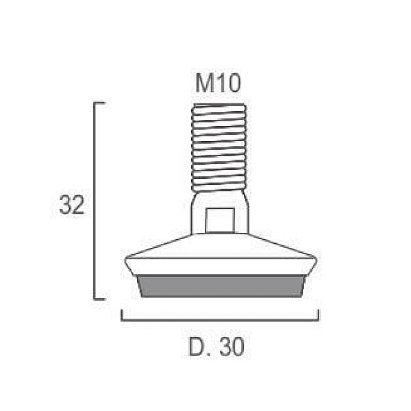 SET 4 SCREW REGULATORS FOR LEGS