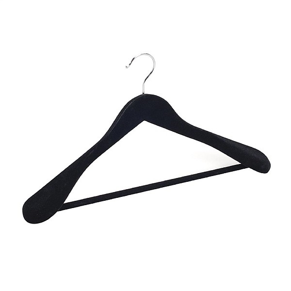 VELVET COAT HANGER LSV031 BLACK