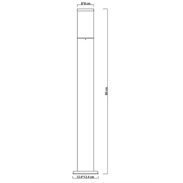 POST LIGHT CORTE DH3430-800 E27 80CM