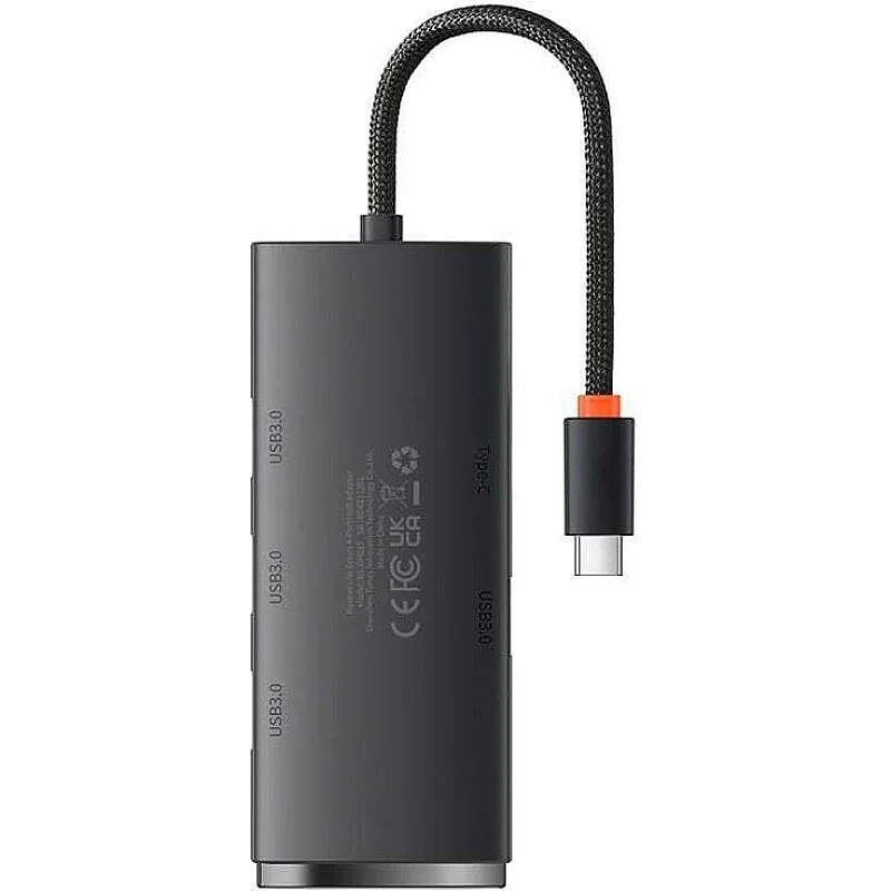 USB sadalītājs Baseus USB-C male. 4 x USB/USB-C female.juoda USB sadalītājs Baseus USB-C male. 4 x USB/USB-C female.juoda