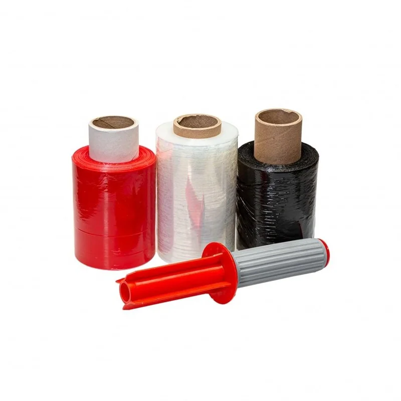 Plėvelės vyniojimo rankena. raudona/pilka. 0.22 x 0.06 m Plėvelės vyniojimo rankena. raudona/pilka. 0.22 x 0.06 m