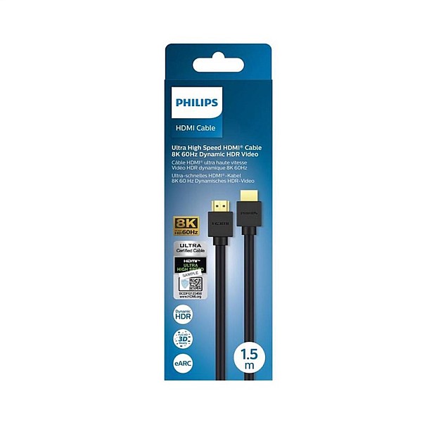 Laidas PHILIPS HDMI M. HDMI M. 1.5m. juodas SWV9431/00