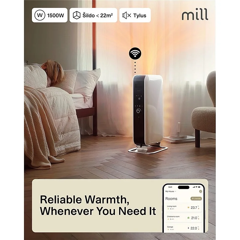 Tepalinis šildytuvas Mill OIL1500WIFI3. 1500 W