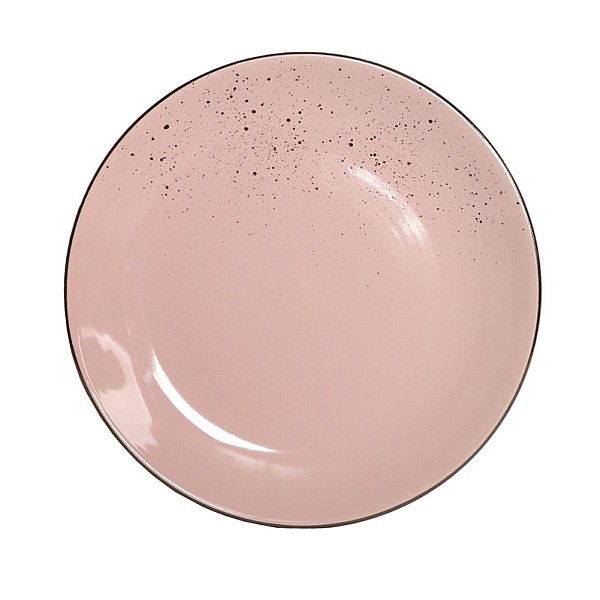 27CM DINNER PLATE WITH SPECKLE PINK