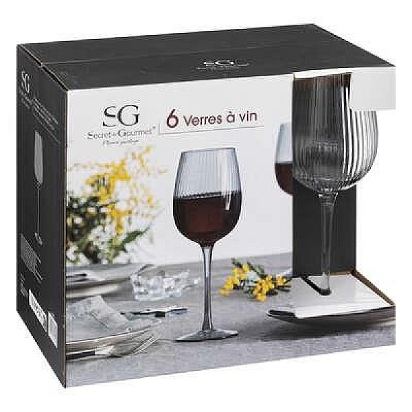 WINE GLASSX6 MIDNIGHT 38CL