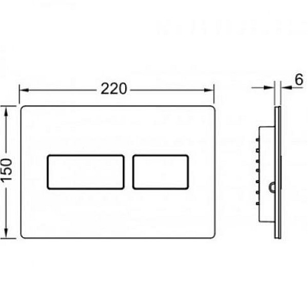 WC PUSH PLATE TECE SOLID 9240434