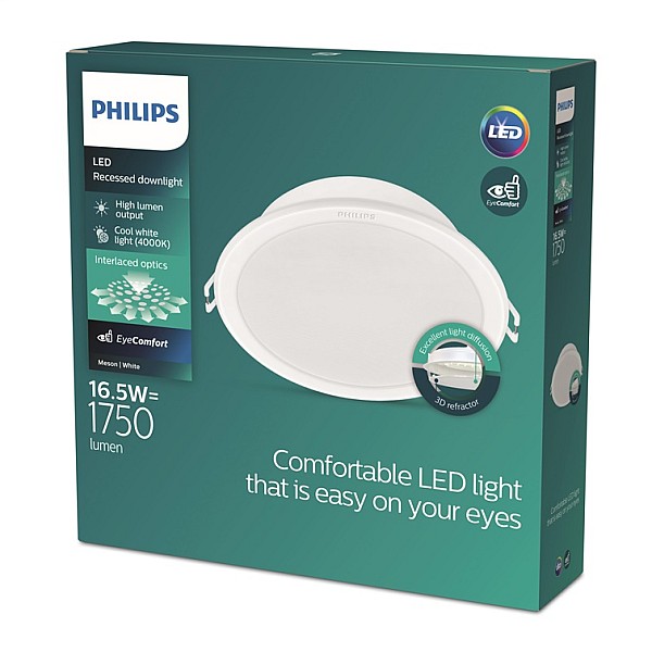 Įmontuojamas šviestuvas Philips Meson. 16.5W. 4000°K. LED