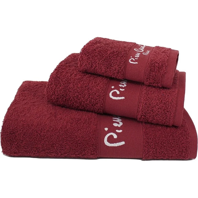 TOWEL SETX3 PIER CARD 1148 BURGUNDY 450G