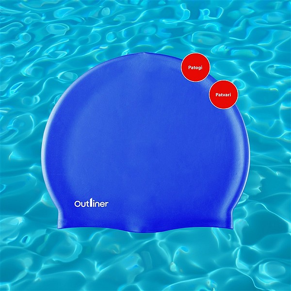 SWIMMING CAP BLUE OUTLINER FSSWM-006