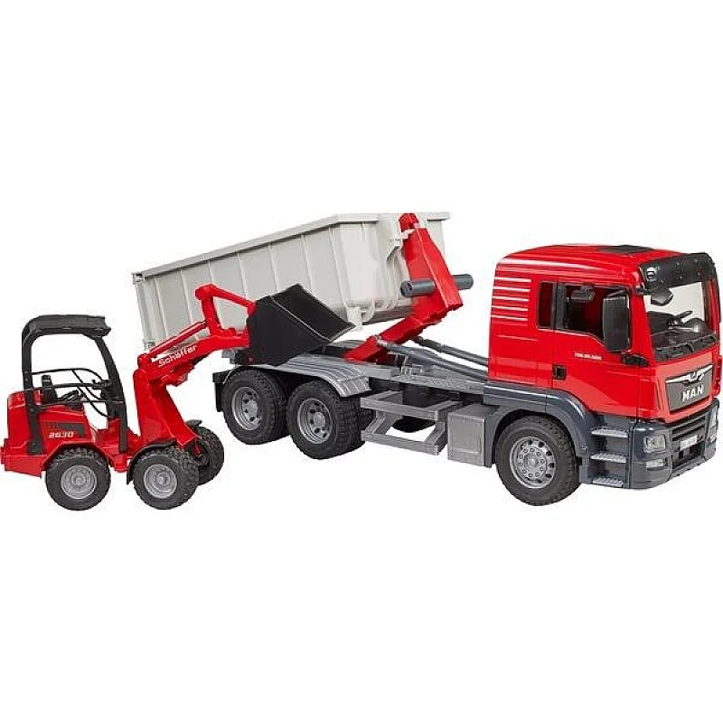 Komplektas Bruder Truck & Loader MAN TGS 03767 Komplektas Bruder Truck & Loader MAN TGS 03767