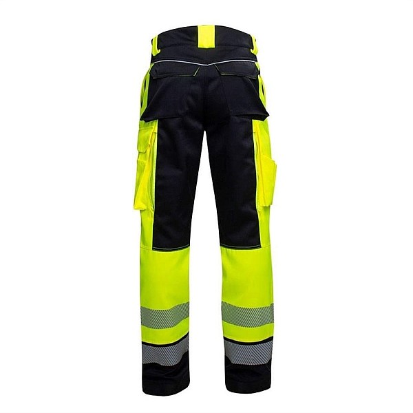 HI-VIZ TROUSERS SIGNAL YELLOW-BLACK 50