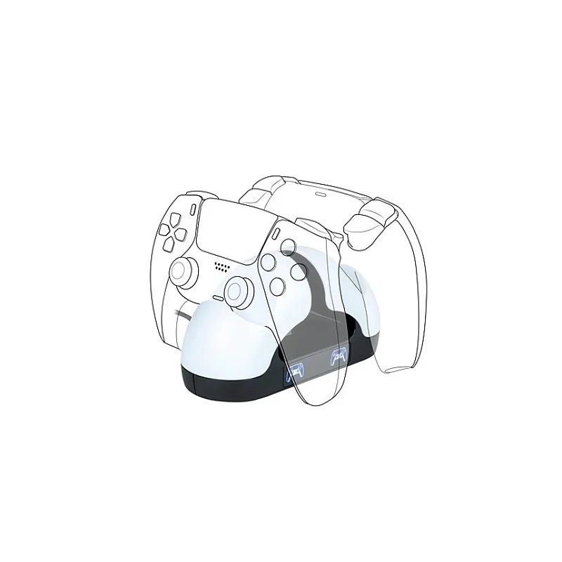 Spēļu kontrolieris Nacon DUAL CHARGER DUALSENSE. balta/melna Spēļu kontrolieris Nacon DUAL CHARGER DUALSENSE. balta/melna
