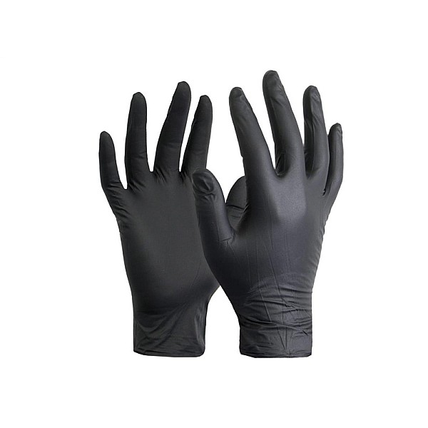 EXP NITRILE GLOVES BLACK 100PCS BOXL