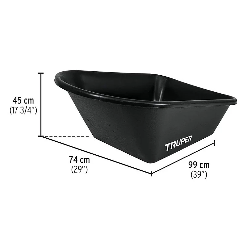 WHEELBARROW PLASTIC TR 120L 580KG TRUPER