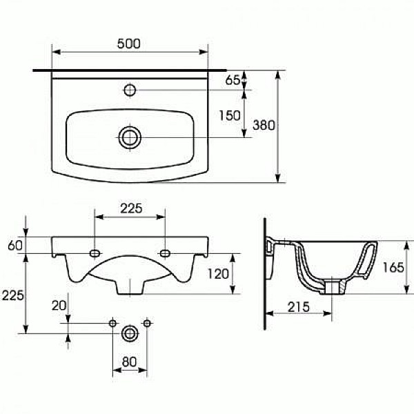 BATH CABNT W/SINK SANSERVISCERSANIA 38.5