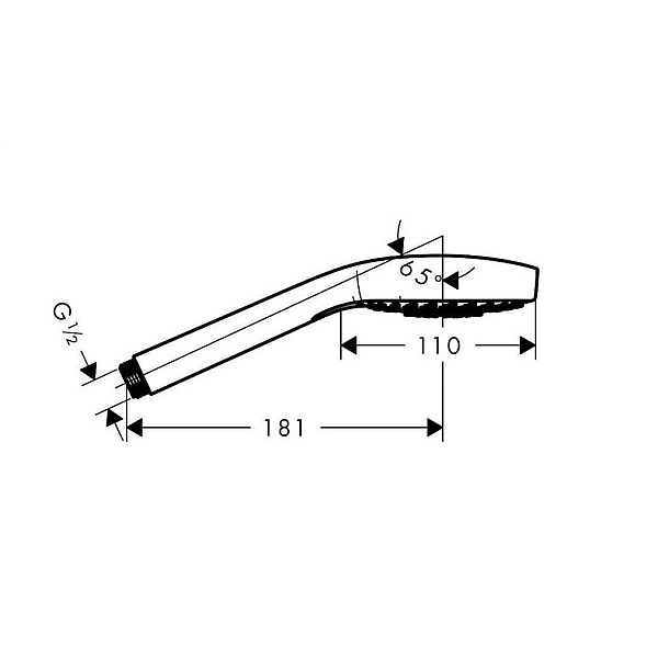 Dušo galvutė Hansgrohe Croma E 26815340. juoda. 110 mm