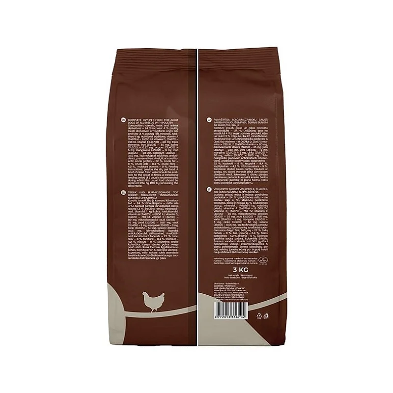 Sausā suņu barība Höppy. mājputnu gaļa. 3 kg Sausā suņu barība Höppy. mājputnu gaļa. 3 kg