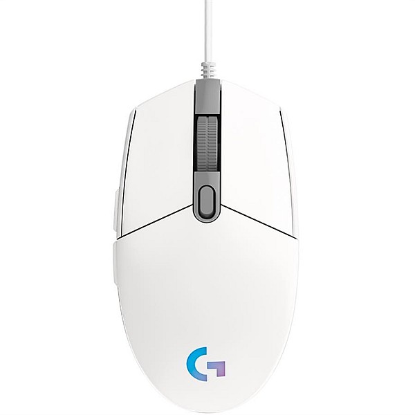 Spēļu pele Logitech G102 Lightsync. balta