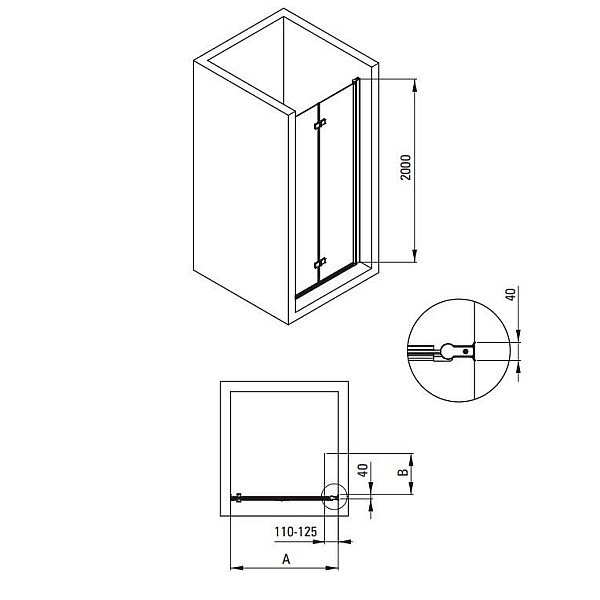 KERRIA PLUS SHOW DOOR. WHT/TRANS NERO90