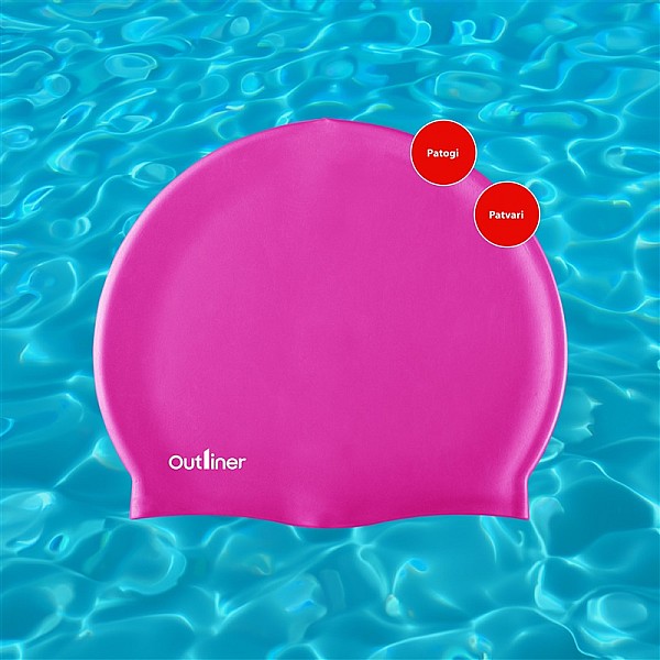 SWIMMING CAP PINK OUTLINER FSSWM-006