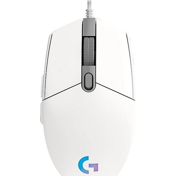 Spēļu pele Logitech G102 Lightsync. balta