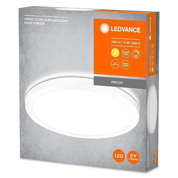 Lampa plafons Ledvance ORBIS ULTRA SLIM CLICKDIM. 15 W