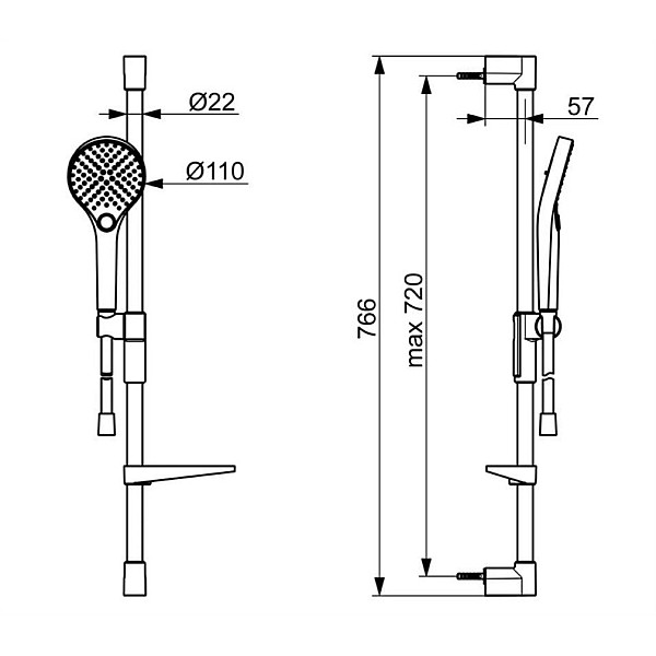 SHOWER SET OPTIMA 2790N CHROM