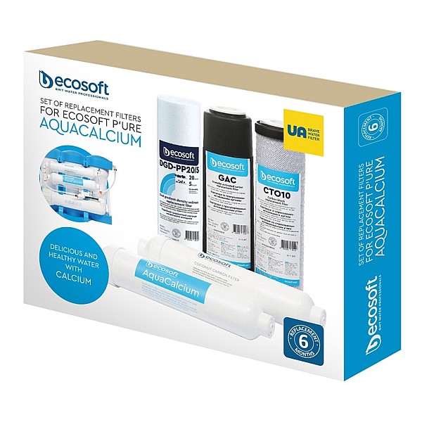 Filtravimo kasečių komplektas Ecosoft AquaCalcium. 10