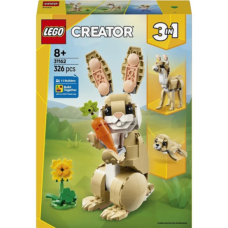 Konstruktorius LEGO® Creator Cute Bunny 31162. 326 vnt.