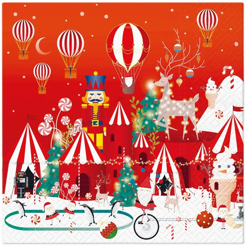 Ziemassvētku papīra salvetes PAW. 33 cm x 33 cm. 20 gab. Ziemassvētku papīra salvetes PAW. 33 cm x 33 cm. 20 gab.