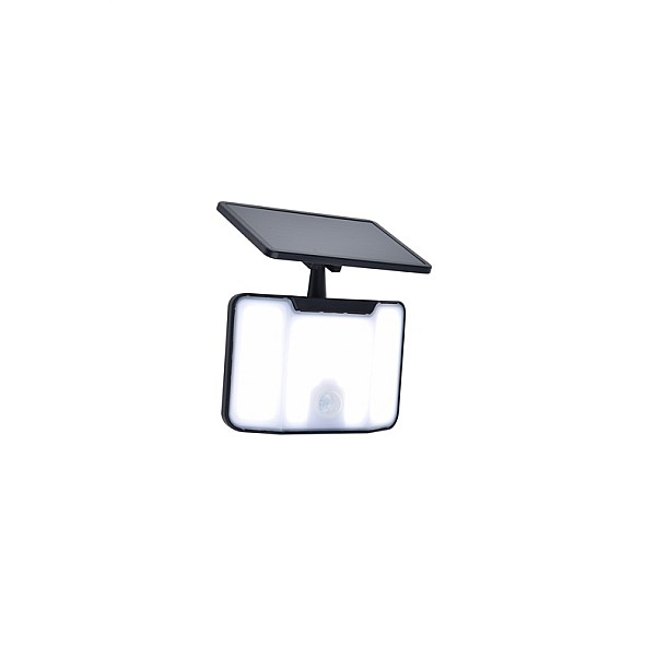 SOLAR LED WALL LIGHT KOMBO 5000K BLACK