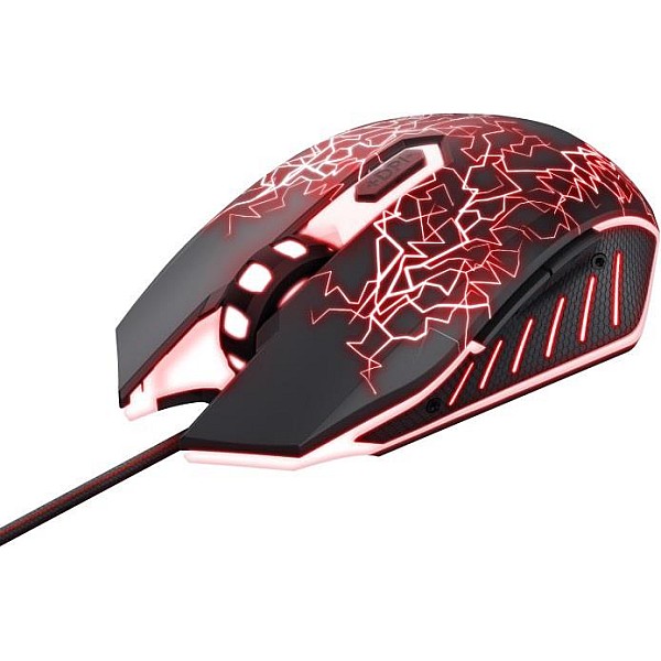 Žaidimų pelė Trust GXT Gaming Mouse and Mousepad. juoda