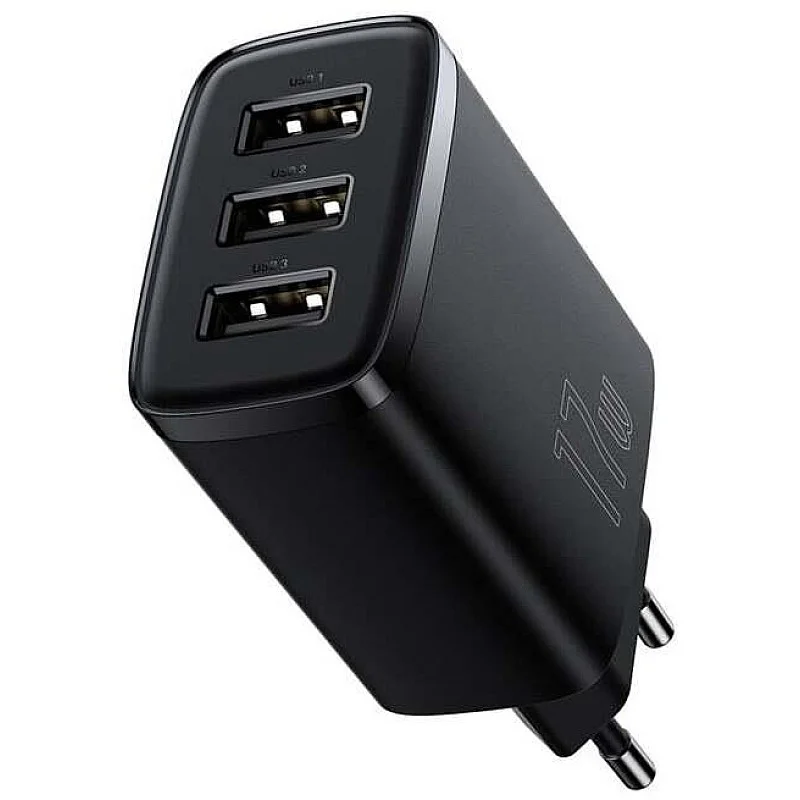 CHARGER 3XUSB 17W BLACK CHARGER 3XUSB 17W BLACK