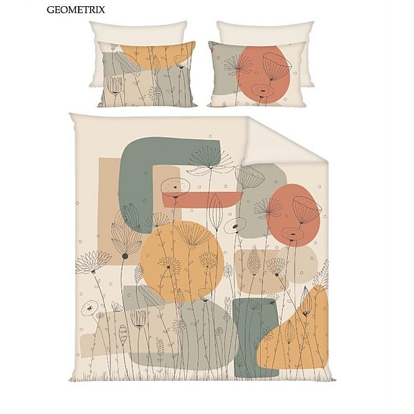 BED COV SET COTTON GEOMETRIX140X200