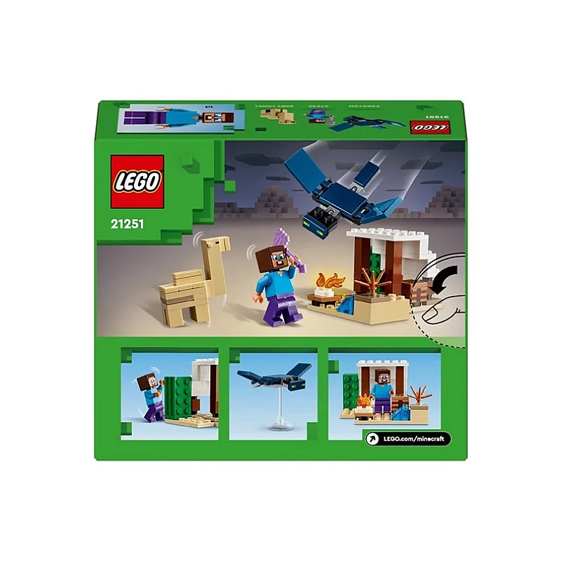 Konstruktorius LEGO® Minecraft Styvo ekspedicija dykumoje Konstruktorius LEGO® Minecraft Styvo ekspedicija dykumoje