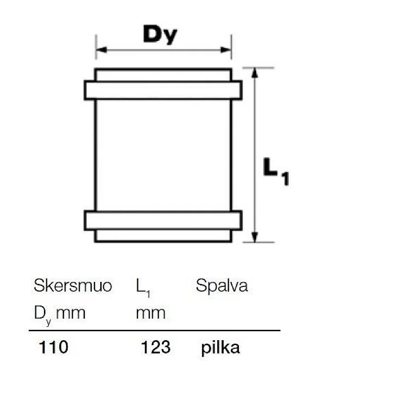 Kanalizācijas cauruļu remontuzmava Wavin D110mm. PVC Kanalizācijas cauruļu remontuzmava Wavin D110mm. PVC