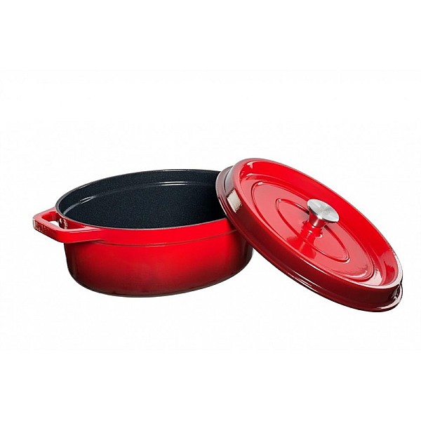 OVAL POT WITH A LID. 5.6L CAPACITY