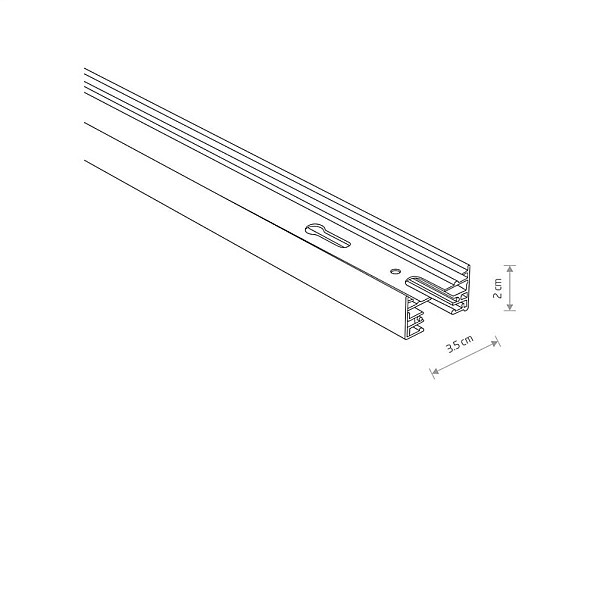 NOWODVORSKI TRC PROFILE RECES BL 1M 9013