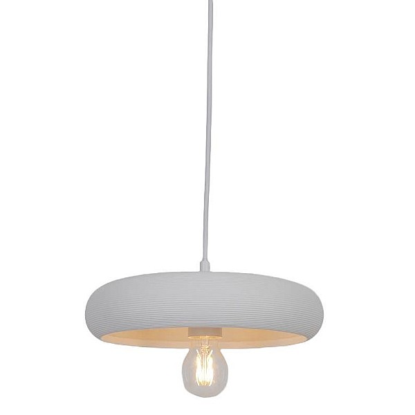 PENDANT LIGHT FARO E27 D30CM WHITE